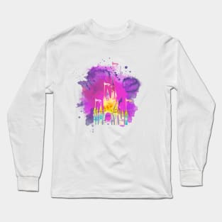 Watercolor Princess Greatest Place On Earth Long Sleeve T-Shirt